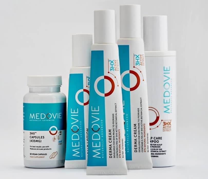 Medovie products don’t contain turmeric but instead use powerful TCM to deal with psoriasis symptoms